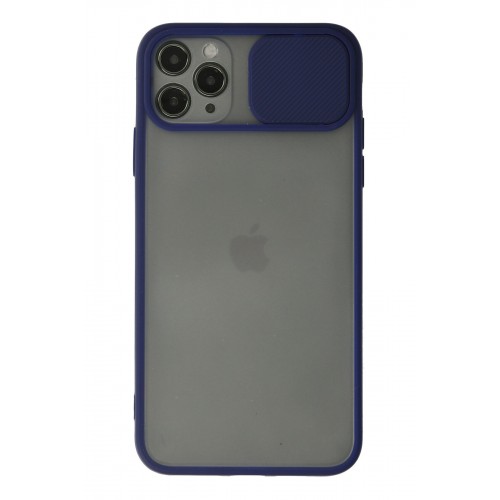 Newface iPhone 11 Pro Max Kılıf Palm Buzlu Kamera Sürgülü Silikon - Lacivert Newface iPhone 11 Pro Max Kılıf Palm Buzlu Kamera Sürgülü Silikon - Lacivert