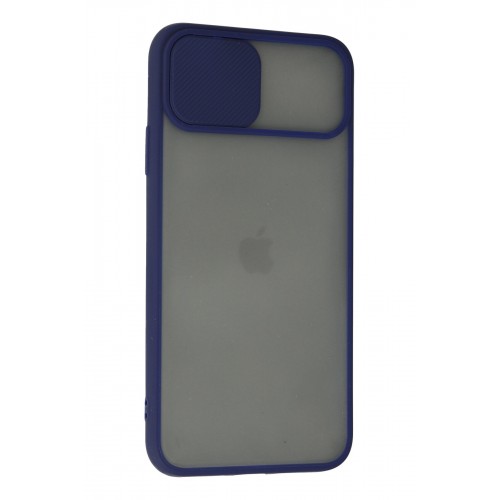 Newface iPhone 11 Pro Max Kılıf Palm Buzlu Kamera Sürgülü Silikon - Lacivert Newface iPhone 11 Pro Max Kılıf Palm Buzlu Kamera Sürgülü Silikon - Lacivert