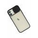 Newface iPhone 12 Kılıf Palm Buzlu Kamera Sürgülü Silikon - Siyah Newface iPhone 12 Kılıf Palm Buzlu Kamera Sürgülü Silikon - Siyah