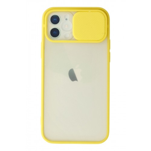 Newface iPhone 12 Kılıf Palm Buzlu Kamera Sürgülü Silikon - Sarı Newface iPhone 12 Kılıf Palm Buzlu Kamera Sürgülü Silikon - Sarı