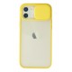 Newface iPhone 12 Kılıf Palm Buzlu Kamera Sürgülü Silikon - Sarı Newface iPhone 12 Kılıf Palm Buzlu Kamera Sürgülü Silikon - Sarı