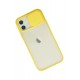 Newface iPhone 12 Kılıf Palm Buzlu Kamera Sürgülü Silikon - Sarı Newface iPhone 12 Kılıf Palm Buzlu Kamera Sürgülü Silikon - Sarı