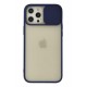 Newface iPhone 12 Pro Max Kılıf Palm Buzlu Kamera Sürgülü Silikon - Lacivert Newface iPhone 12 Pro Max Kılıf Palm Buzlu Kamera Sürgülü Silikon - Lacivert