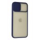 Newface iPhone 12 Pro Max Kılıf Palm Buzlu Kamera Sürgülü Silikon - Lacivert Newface iPhone 12 Pro Max Kılıf Palm Buzlu Kamera Sürgülü Silikon - Lacivert