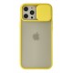 Newface iPhone 12 Pro Max Kılıf Palm Buzlu Kamera Sürgülü Silikon - Sarı Newface iPhone 12 Pro Max Kılıf Palm Buzlu Kamera Sürgülü Silikon - Sarı