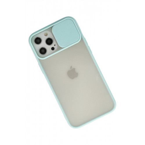 Newface iPhone 12 Pro Max Kılıf Palm Buzlu Kamera Sürgülü Silikon - Turkuaz Newface iPhone 12 Pro Max Kılıf Palm Buzlu Kamera Sürgülü Silikon - Turkuaz