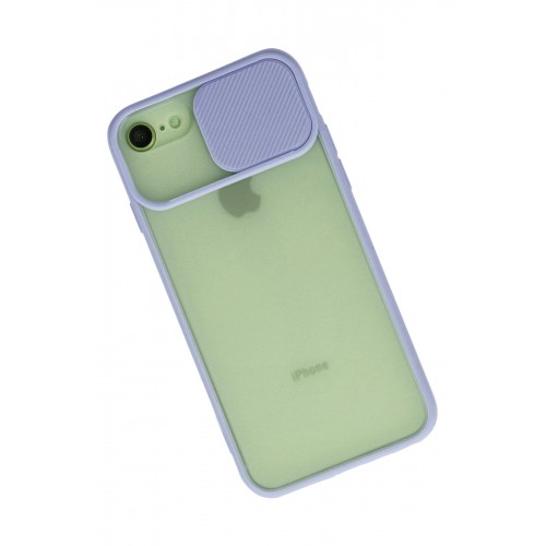 Newface iPhone 7 Kılıf Palm Buzlu Kamera Sürgülü Silikon - Lila Newface iPhone 7 Kılıf Palm Buzlu Kamera Sürgülü Silikon - Lila