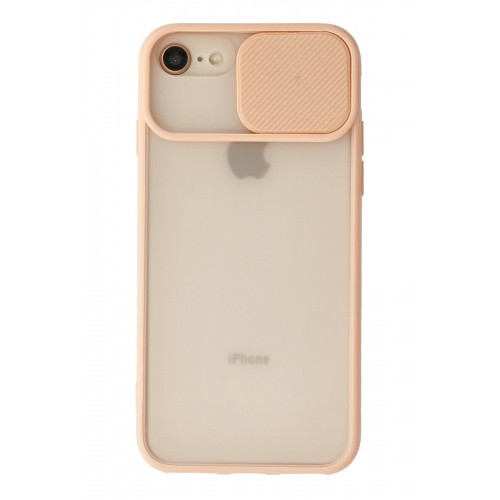 Newface iPhone 7 Kılıf Palm Buzlu Kamera Sürgülü Silikon - Pembe Newface iPhone 7 Kılıf Palm Buzlu Kamera Sürgülü Silikon - Pembe