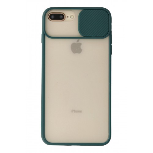 Newface iPhone 8 Plus Kılıf Palm Buzlu Kamera Sürgülü Silikon - Yeşil Newface iPhone 8 Plus Kılıf Palm Buzlu Kamera Sürgülü Silikon - Yeşil