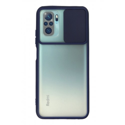 Newface Xiaomi Redmi Note 10 Kılıf Palm Buzlu Kamera Sürgülü Silikon - Lacivert Newface Xiaomi Redmi Note 10 Kılıf Palm Buzlu Kamera Sürgülü Silikon - Lacivert