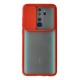 Newface Xiaomi Redmi Note 8 Pro Kılıf Palm Buzlu Kamera Sürgülü Silikon - Kırmızı Newface Xiaomi Redmi Note 8 Pro Kılıf Palm Buzlu Kamera Sürgülü Silikon - Kırmızı