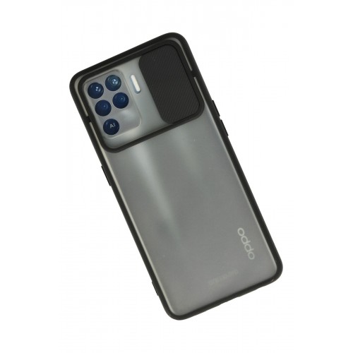 Newface Oppo Reno 5 Lite Kılıf Palm Buzlu Kamera Sürgülü Silikon - Siyah Newface Oppo Reno 5 Lite Kılıf Palm Buzlu Kamera Sürgülü Silikon - Siyah