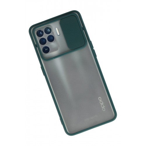 Newface Oppo Reno 5 Lite Kılıf Palm Buzlu Kamera Sürgülü Silikon - Yeşil Newface Oppo Reno 5 Lite Kılıf Palm Buzlu Kamera Sürgülü Silikon - Yeşil