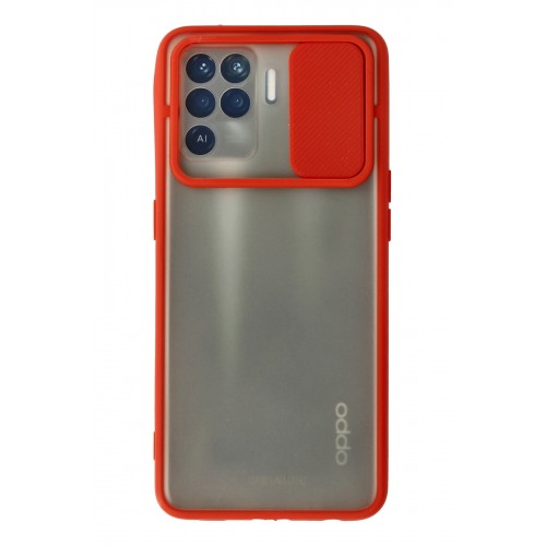 Newface Oppo Reno 5 Lite Kılıf Palm Buzlu Kamera Sürgülü Silikon - Kırmızı Newface Oppo Reno 5 Lite Kılıf Palm Buzlu Kamera Sürgülü Silikon - Kırmızı