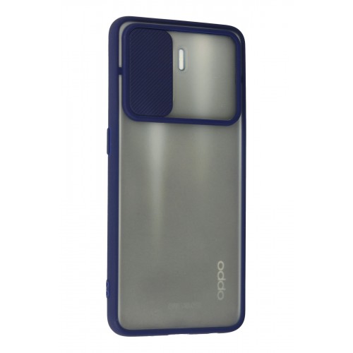 Newface Oppo Reno 5 Lite Kılıf Palm Buzlu Kamera Sürgülü Silikon - Lacivert Newface Oppo Reno 5 Lite Kılıf Palm Buzlu Kamera Sürgülü Silikon - Lacivert