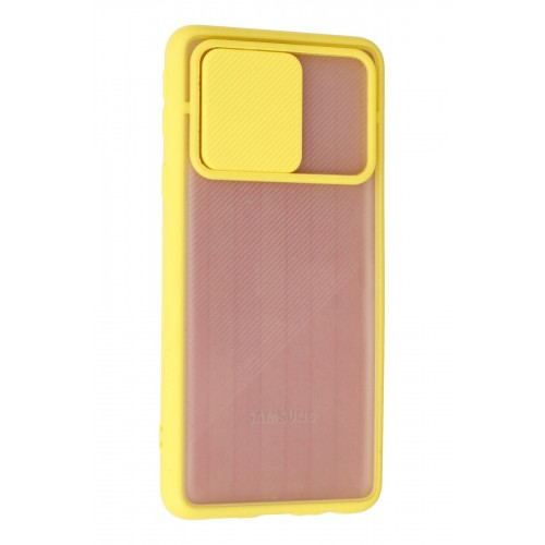 Newface Samsung Galaxy A01 Core Kılıf Palm Buzlu Kamera Sürgülü Silikon - Sarı Newface Samsung Galaxy A01 Core Kılıf Palm Buzlu Kamera Sürgülü Silikon - Sarı