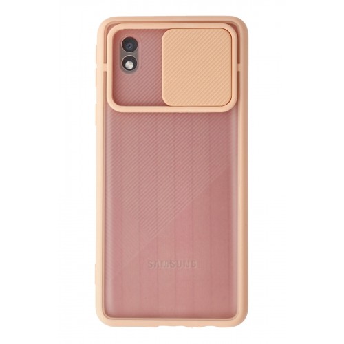 Newface Samsung Galaxy A01 Core Kılıf Palm Buzlu Kamera Sürgülü Silikon - Pembe Newface Samsung Galaxy A01 Core Kılıf Palm Buzlu Kamera Sürgülü Silikon - Pembe