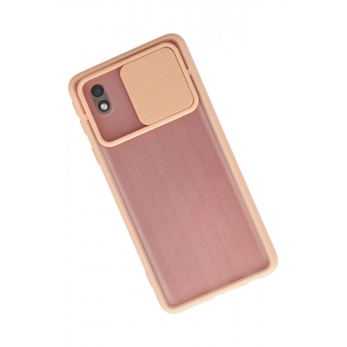 Newface Samsung Galaxy A01 Core Kılıf Palm Buzlu Kamera Sürgülü Silikon - Pembe Newface Samsung Galaxy A01 Core Kılıf Palm Buzlu Kamera Sürgülü Silikon - Pembe
