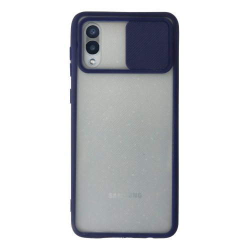 Newface Samsung Galaxy A02 Kılıf Palm Buzlu Kamera Sürgülü Silikon - Lacivert Newface Samsung Galaxy A02 Kılıf Palm Buzlu Kamera Sürgülü Silikon - Lacivert