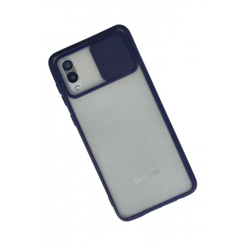 Newface Samsung Galaxy A02 Kılıf Palm Buzlu Kamera Sürgülü Silikon - Lacivert Newface Samsung Galaxy A02 Kılıf Palm Buzlu Kamera Sürgülü Silikon - Lacivert