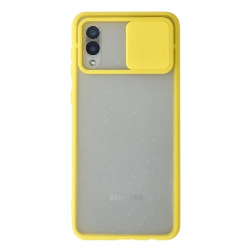 Newface Samsung Galaxy A02 Kılıf Palm Buzlu Kamera Sürgülü Silikon - Sarı Newface Samsung Galaxy A02 Kılıf Palm Buzlu Kamera Sürgülü Silikon - Sarı