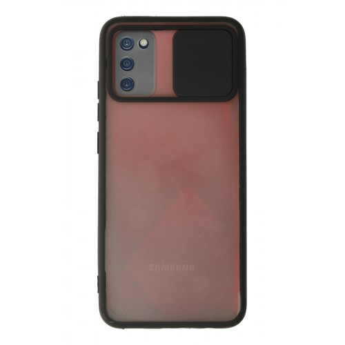 Newface Samsung Galaxy A02S Kılıf Palm Buzlu Kamera Sürgülü Silikon - Siyah Newface Samsung Galaxy A02S Kılıf Palm Buzlu Kamera Sürgülü Silikon - Siyah