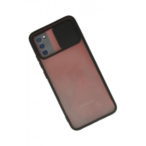 Newface Samsung Galaxy A02S Kılıf Palm Buzlu Kamera Sürgülü Silikon - Siyah Newface Samsung Galaxy A02S Kılıf Palm Buzlu Kamera Sürgülü Silikon - Siyah