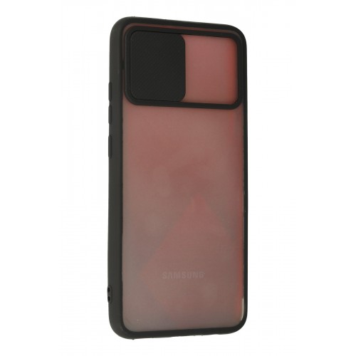 Newface Samsung Galaxy A02S Kılıf Palm Buzlu Kamera Sürgülü Silikon - Siyah Newface Samsung Galaxy A02S Kılıf Palm Buzlu Kamera Sürgülü Silikon - Siyah