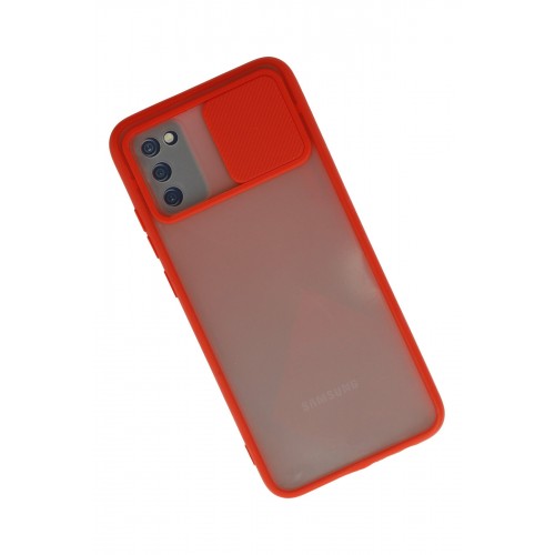 Newface Samsung Galaxy A02S Kılıf Palm Buzlu Kamera Sürgülü Silikon - Kırmızı Newface Samsung Galaxy A02S Kılıf Palm Buzlu Kamera Sürgülü Silikon - Kırmızı