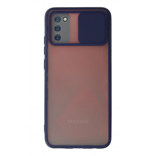 Newface Samsung Galaxy A02S Kılıf Palm Buzlu Kamera Sürgülü Silikon - Lacivert Newface Samsung Galaxy A02S Kılıf Palm Buzlu Kamera Sürgülü Silikon - Lacivert