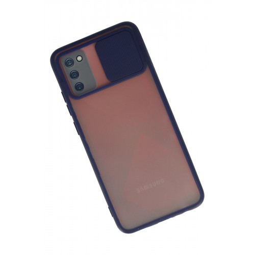 Newface Samsung Galaxy A02S Kılıf Palm Buzlu Kamera Sürgülü Silikon - Lacivert Newface Samsung Galaxy A02S Kılıf Palm Buzlu Kamera Sürgülü Silikon - Lacivert