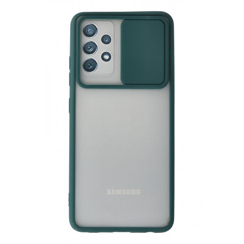 Newface Samsung Galaxy A32 Kılıf Palm Buzlu Kamera Sürgülü Silikon - Yeşil Newface Samsung Galaxy A32 Kılıf Palm Buzlu Kamera Sürgülü Silikon - Yeşil