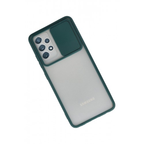 Newface Samsung Galaxy A32 Kılıf Palm Buzlu Kamera Sürgülü Silikon - Yeşil Newface Samsung Galaxy A32 Kılıf Palm Buzlu Kamera Sürgülü Silikon - Yeşil