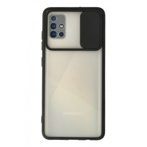 Newface Samsung Galaxy A51 Kılıf Palm Buzlu Kamera Sürgülü Silikon - Siyah Newface Samsung Galaxy A51 Kılıf Palm Buzlu Kamera Sürgülü Silikon - Siyah