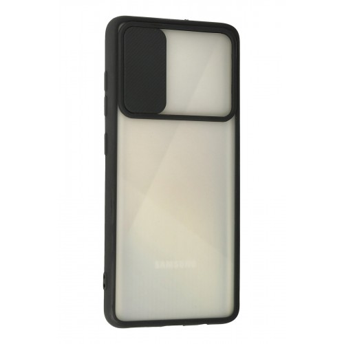 Newface Samsung Galaxy A51 Kılıf Palm Buzlu Kamera Sürgülü Silikon - Siyah Newface Samsung Galaxy A51 Kılıf Palm Buzlu Kamera Sürgülü Silikon - Siyah