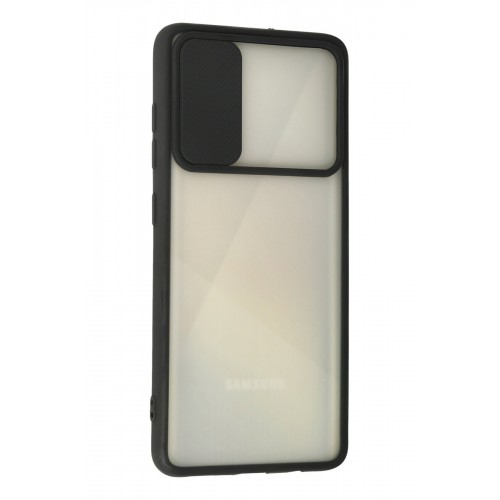 Newface Samsung Galaxy A71 Kılıf Palm Buzlu Kamera Sürgülü Silikon - Siyah Newface Samsung Galaxy A71 Kılıf Palm Buzlu Kamera Sürgülü Silikon - Siyah