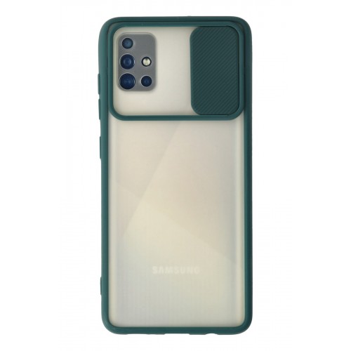 Newface Samsung Galaxy A71 Kılıf Palm Buzlu Kamera Sürgülü Silikon - Yeşil Newface Samsung Galaxy A71 Kılıf Palm Buzlu Kamera Sürgülü Silikon - Yeşil