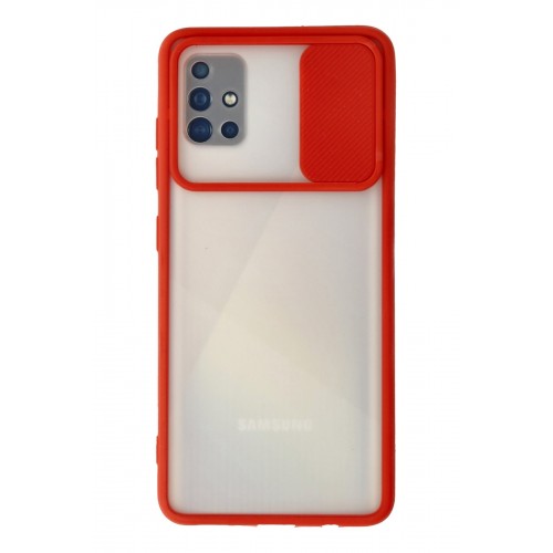 Newface Samsung Galaxy A71 Kılıf Palm Buzlu Kamera Sürgülü Silikon - Kırmızı Newface Samsung Galaxy A71 Kılıf Palm Buzlu Kamera Sürgülü Silikon - Kırmızı