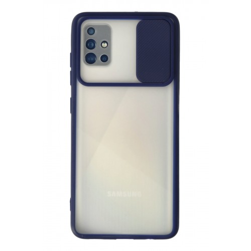 Newface Samsung Galaxy A71 Kılıf Palm Buzlu Kamera Sürgülü Silikon - Lacivert Newface Samsung Galaxy A71 Kılıf Palm Buzlu Kamera Sürgülü Silikon - Lacivert