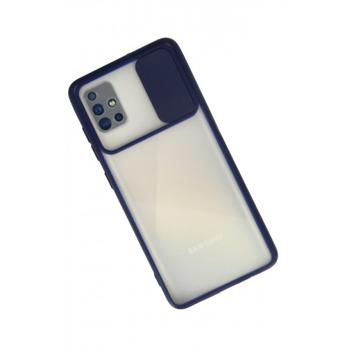 Newface Samsung Galaxy A71 Kılıf Palm Buzlu Kamera Sürgülü Silikon - Lacivert Newface Samsung Galaxy A71 Kılıf Palm Buzlu Kamera Sürgülü Silikon - Lacivert