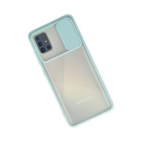 Newface Samsung Galaxy A71 Kılıf Palm Buzlu Kamera Sürgülü Silikon - Turkuaz Newface Samsung Galaxy A71 Kılıf Palm Buzlu Kamera Sürgülü Silikon - Turkuaz