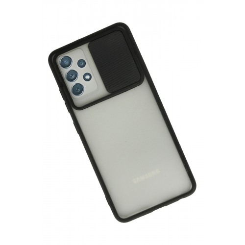 Newface Samsung Galaxy A72 Kılıf Palm Buzlu Kamera Sürgülü Silikon - Siyah Newface Samsung Galaxy A72 Kılıf Palm Buzlu Kamera Sürgülü Silikon - Siyah