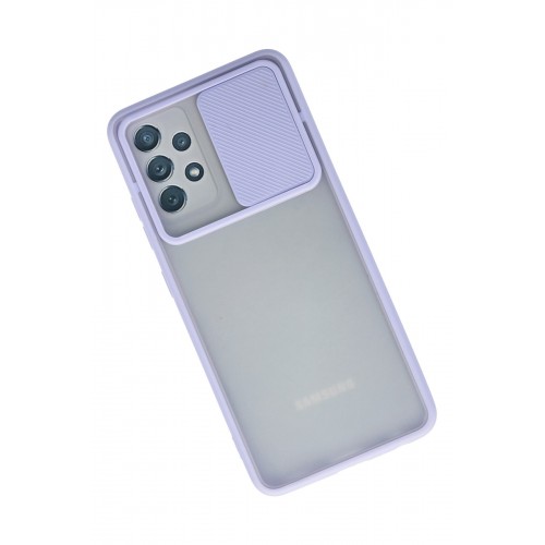 Newface Samsung Galaxy A72 Kılıf Palm Buzlu Kamera Sürgülü Silikon - Lila Newface Samsung Galaxy A72 Kılıf Palm Buzlu Kamera Sürgülü Silikon - Lila