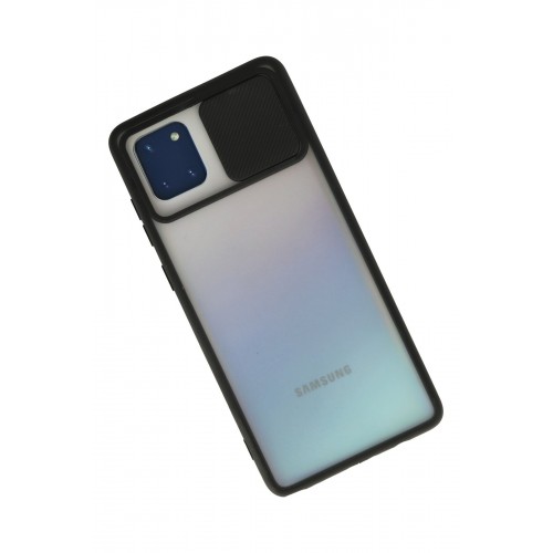 Newface Samsung Galaxy A81 / Note 10 Lite Kılıf Palm Buzlu Kamera Sürgülü Silikon - Siyah Newface Samsung Galaxy A81 / Note 10 Lite Kılıf Palm Buzlu Kamera Sürgülü Silikon - Siyah