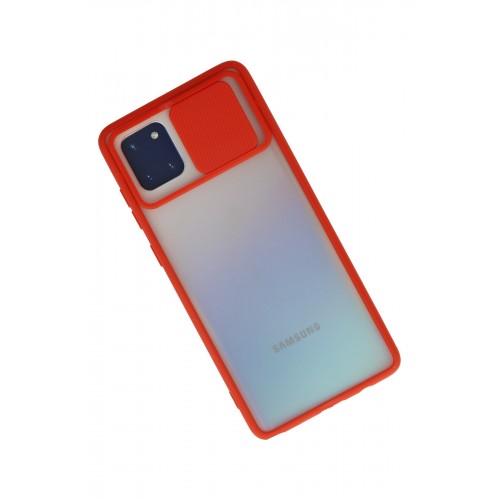 Newface Samsung Galaxy A81 / Note 10 Lite Kılıf Palm Buzlu Kamera Sürgülü Silikon - Kırmızı Newface Samsung Galaxy A81 / Note 10 Lite Kılıf Palm Buzlu Kamera Sürgülü Silikon - Kırmızı