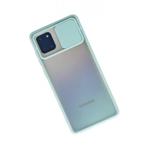 Newface Samsung Galaxy A81 / Note 10 Lite Kılıf Palm Buzlu Kamera Sürgülü Silikon - Turkuaz Newface Samsung Galaxy A81 / Note 10 Lite Kılıf Palm Buzlu Kamera Sürgülü Silikon - Turkuaz