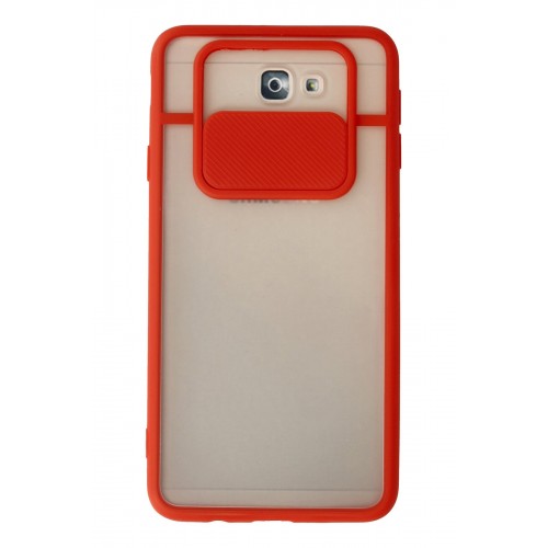 Newface Samsung Galaxy J7 Prime Kılıf Palm Buzlu Kamera Sürgülü Silikon - Kırmızı Newface Samsung Galaxy J7 Prime Kılıf Palm Buzlu Kamera Sürgülü Silikon - Kırmızı