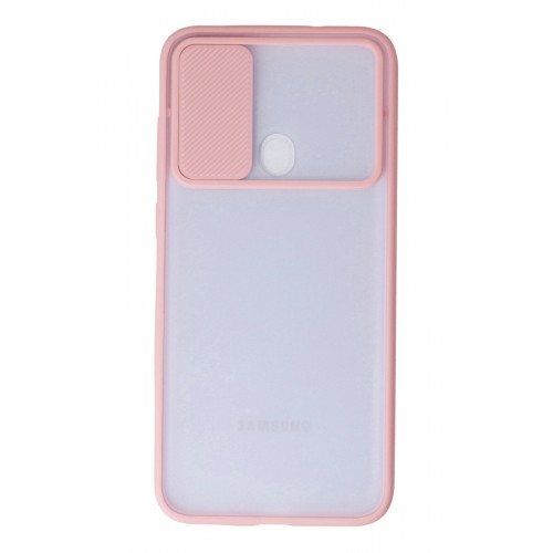Newface Samsung Galaxy A11 Kılıf Palm Buzlu Kamera Sürgülü Silikon - Pembe Newface Samsung Galaxy A11 Kılıf Palm Buzlu Kamera Sürgülü Silikon - Pembe