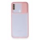 Newface Samsung Galaxy M11 Kılıf Palm Buzlu Kamera Sürgülü Silikon - Pembe Newface Samsung Galaxy M11 Kılıf Palm Buzlu Kamera Sürgülü Silikon - Pembe