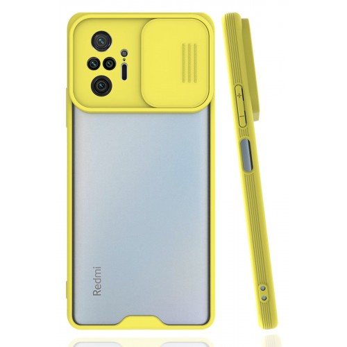 Newface Xiaomi Redmi Note 10 Pro Kılıf Platin Kamera Koruma Silikon - Sarı Newface Xiaomi Redmi Note 10 Pro Kılıf Platin Kamera Koruma Silikon - Sarı